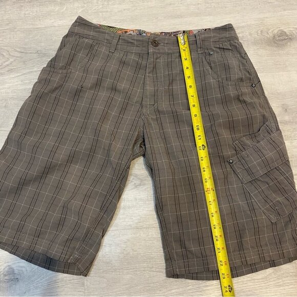 Lululemon Mens Flat Front Plaid Cargo Short Wet Dry Warm Athletic Shorts Size 34 - Picture 12 of 16